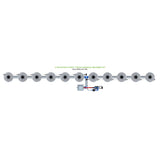 ALIEN Hydroponics V-SYSTEM 11 Pot 1 Row Middle Header Kit