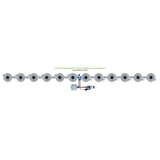 ALIEN Hydroponics V-SYSTEM 12 Pot 1 Row Middle Header Kit