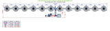ALIEN Hydroponics V-SYSTEM 12 Pot 1 Row Middle Header Kit