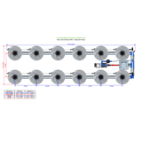 ALIEN Hydroponics V-SYSTEM 12 Pot 2 Row Kit