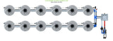ALIEN Hydroponics V-SYSTEM 12 Pot 2 Row Kit