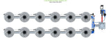 ALIEN Hydroponics V-SYSTEM 12 Pot 2 Row Kit