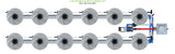 ALIEN Hydroponics V-SYSTEM 12 Pot 2 Row Kit