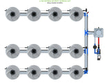 ALIEN Hydroponics V-SYSTEM 12 Pot 3 Row Kit