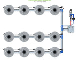 ALIEN Hydroponics V-SYSTEM 12 Pot 3 Row Kit