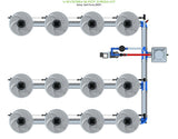 ALIEN Hydroponics V-SYSTEM 12 Pot 3 Row Kit