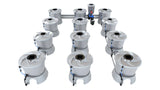 ALIEN Hydroponics V-SYSTEM 12 Pot 3 Row Kit