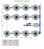 ALIEN Hydroponics V-SYSTEM 12 Pot 3 Row Kit