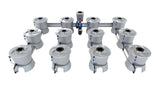 ALIEN Hydroponics V-SYSTEM 12 Pot 4 Row Kit