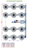 ALIEN Hydroponics V-SYSTEM 12 Pot 4 Row Kit