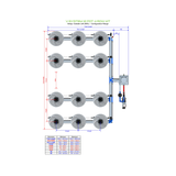 ALIEN Hydroponics V-SYSTEM 12 Pot 4 Row Kit