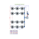 ALIEN Hydroponics V-SYSTEM 12 Pot 4 Row Kit