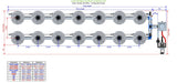 ALIEN Hydroponics V-SYSTEM 14 Pot 2 Row Kit