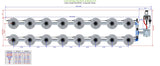 ALIEN Hydroponics V-SYSTEM 16 Pot 2 Row Kit