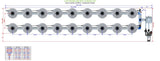 ALIEN Hydroponics V-SYSTEM 18 Pot 2 Row Kit