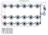 ALIEN Hydroponics V-SYSTEM 18 Pot 3 Row Kit