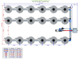 ALIEN Hydroponics V-SYSTEM 18 Pot 3 Row Kit