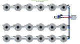 ALIEN Hydroponics V-SYSTEM 18 Pot 3 Row Kit