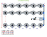 ALIEN Hydroponics V-SYSTEM 18 Pot 3 Row Kit