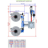 ALIEN Hydroponics V-SYSTEM 2 Pot 2 Row Kit