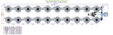 ALIEN Hydroponics V-SYSTEM 20 Pot 2 Row Kit