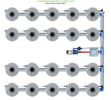 ALIEN Hydroponics V-SYSTEM 20 Pot 4 Row Kit