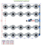 ALIEN Hydroponics V-SYSTEM 20 Pot 4 Row Kit