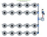 ALIEN Hydroponics V-SYSTEM 20 Pot 4 Row Kit
