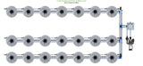 ALIEN Hydroponics V-SYSTEM 21 Pot 3 Row Kit