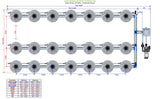 ALIEN Hydroponics V-SYSTEM 21 Pot 3 Row Kit