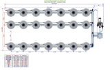 ALIEN Hydroponics V-SYSTEM 21 Pot 3 Row Kit
