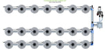 ALIEN Hydroponics V-SYSTEM 21 Pot 3 Row Kit