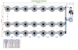 ALIEN Hydroponics V-SYSTEM 21 Pot 3 Row Kit