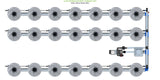 ALIEN Hydroponics V-SYSTEM 21 Pot 3 Row Kit