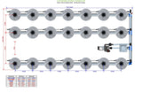 ALIEN Hydroponics V-SYSTEM 21 Pot 3 Row Kit