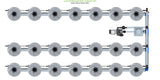ALIEN Hydroponics V-SYSTEM 21 Pot 3 Row Kit