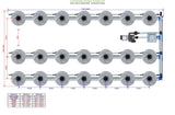 ALIEN Hydroponics V-SYSTEM 21 Pot 3 Row Kit