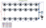 ALIEN Hydroponics V-SYSTEM 21 Pot 3 Row Kit