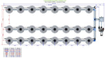 ALIEN Hydroponics V-SYSTEM 24 Pot 3 Row Kit