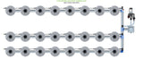 ALIEN Hydroponics V-SYSTEM 24 Pot 3 Row Kit