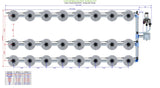 ALIEN Hydroponics V-SYSTEM 24 Pot 3 Row Kit
