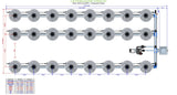 ALIEN Hydroponics V-SYSTEM 24 Pot 3 Row Kit