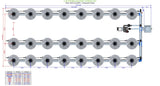 ALIEN Hydroponics V-SYSTEM 24 Pot 3 Row Kit