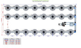 ALIEN Hydroponics V-SYSTEM 24 Pot 3 Row Kit