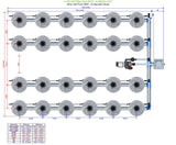 ALIEN Hydroponics V-SYSTEM 24 Pot 4 Row Kit