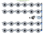 ALIEN Hydroponics V-SYSTEM 24 Pot 4 Row Kit