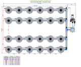 ALIEN Hydroponics V-SYSTEM 24 Pot 4 Row Kit