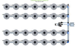 ALIEN Hydroponics V-SYSTEM 28 Pot 4 Row Kit