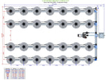 ALIEN Hydroponics V-SYSTEM 28 Pot 4 Row Kit