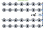 ALIEN Hydroponics V-SYSTEM 28 Pot 4 Row Kit